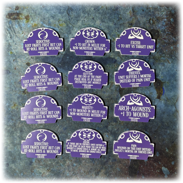 SALE - Chaotic Daemons - Excess Detachment - 10th Edition Token Set