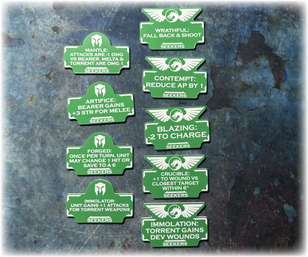 Fire Drake Brothers - Seekers - 10th Edition 40k Token Set