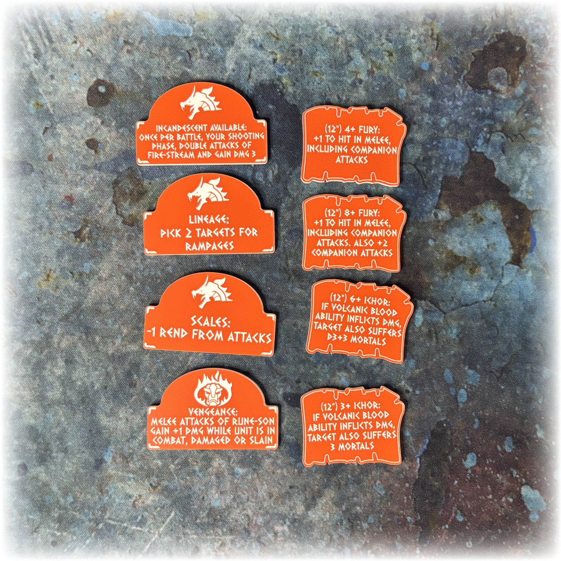 Fire Dwarves - Scourge of Life Upgrade Tokens - AoS 4th Edition