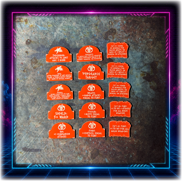 Fire Dwarves - Scourge of Fire Upgrade Tokens