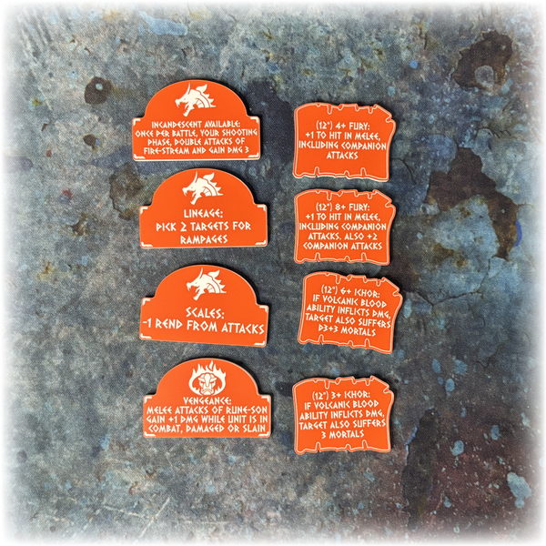 Fire Dwarves - Scourge of Life Upgrade Tokens - AoS 4th Edition