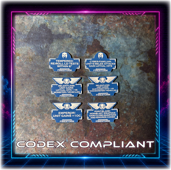 Battle Brothers - Firestorm Detachment - 11th ed Grimdark Token Set