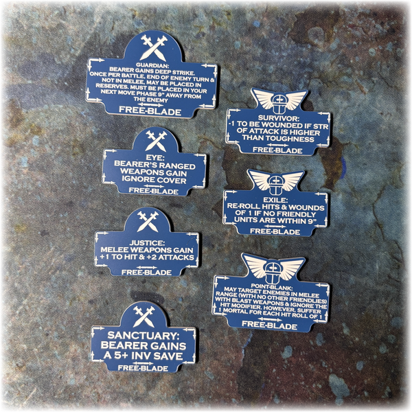 Loyalist Knights - Free-Blade - 10th Edition Token Set