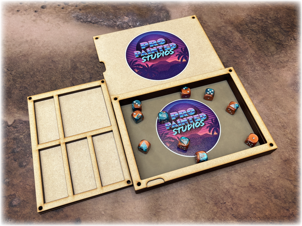 WarVault Modular Dice Tray & Storage Box – Magnetized MDF Organizer