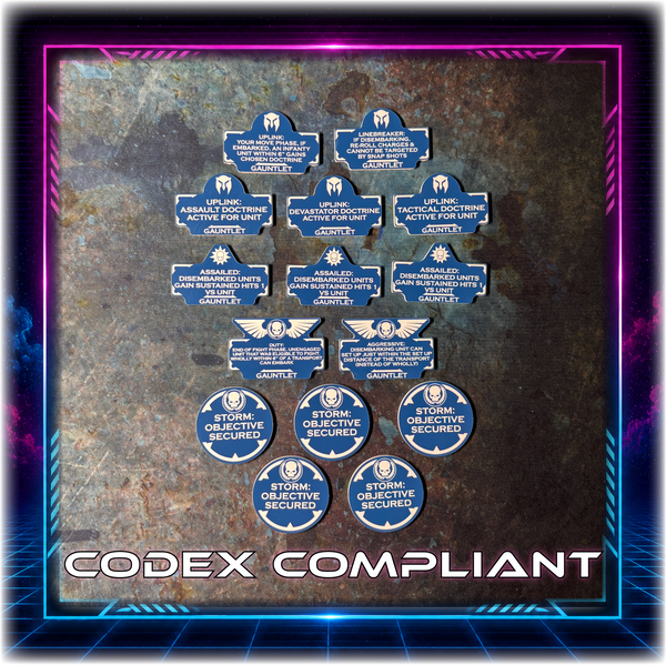 Battle Brothers - Gauntlet Detachment - 11th ed Grimdark Token Set