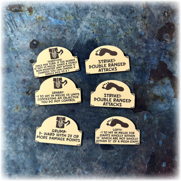 Giants! - Scourge of Life Upgrade Tokens - AoS 4th Edition