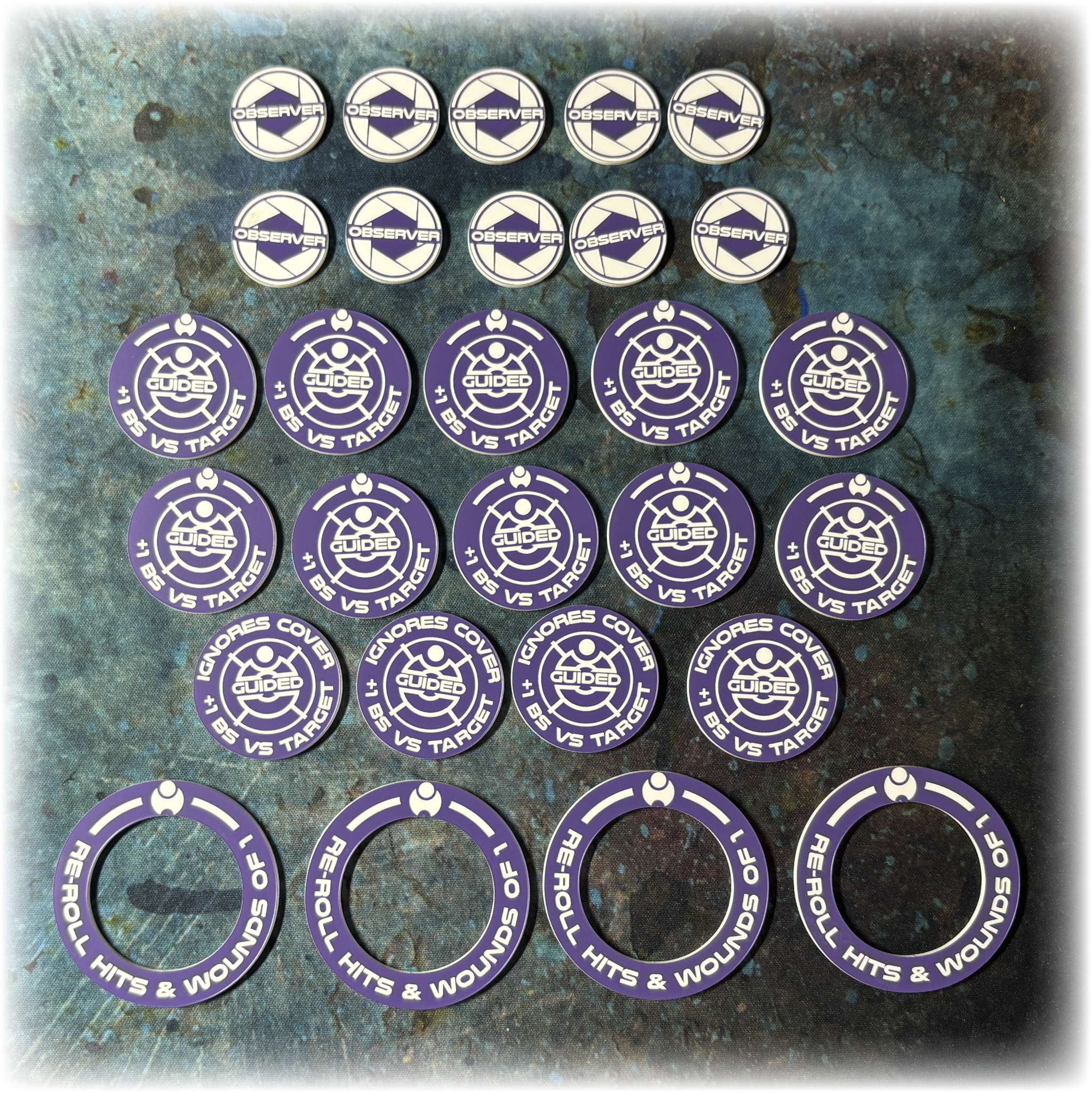 Greater Good - Guided & Observer Tokens - Acrylic Tokens 10th Edition 40k