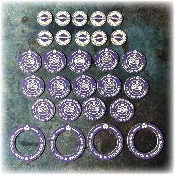 Greater Good - Guided & Observer Tokens - Acrylic Tokens 10th Edition 40k