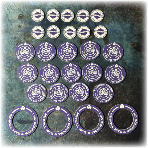 Greater Good - Guided & Observer Tokens - Acrylic Tokens 10th Edition 40k