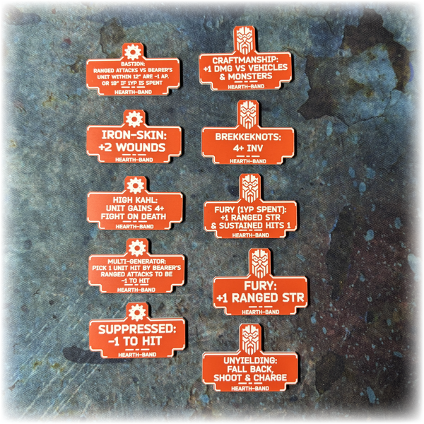 Dwarven Space Leagues - Hearth-band - 10th Edition 40k Token Set