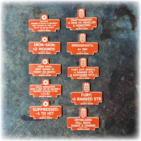 Dwarven Space Leagues - Hearth-band - 10th Edition 40k Token Set