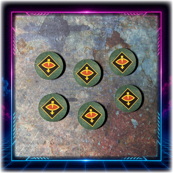 Sons Legion - Premium 32mm Objective Tokens - Full Colour - Dual Sided - Set of 6