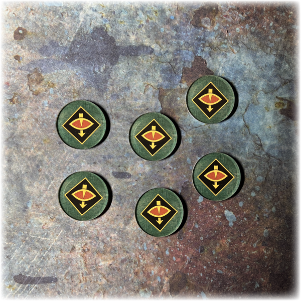 Sons Legion - Premium 32mm Objective Tokens - Full Colour - Dual Sided - Set of 6