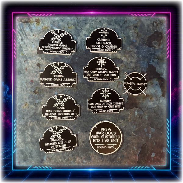 Corrupted Knights - Hound-Pack Detachment - Grimdark Token Set