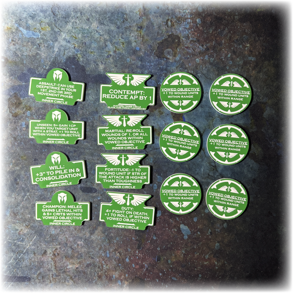 Dark Angelic Battle Brothers 10th Edition 40k Token Set
