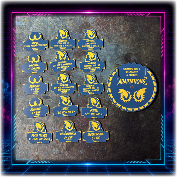 Alien Hives  - Invasion Detachment - 11th ed Grimdark Edition Token Set