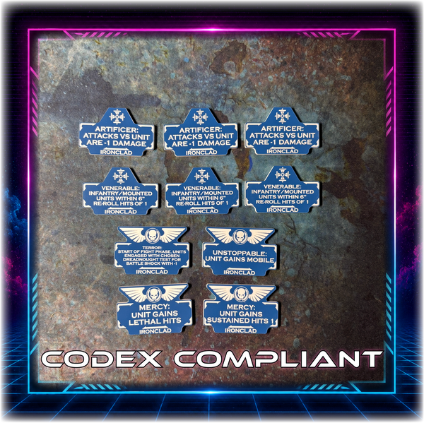 Battle Brothers - Ironclad Detachment - 11th ed Grimdark Token Set