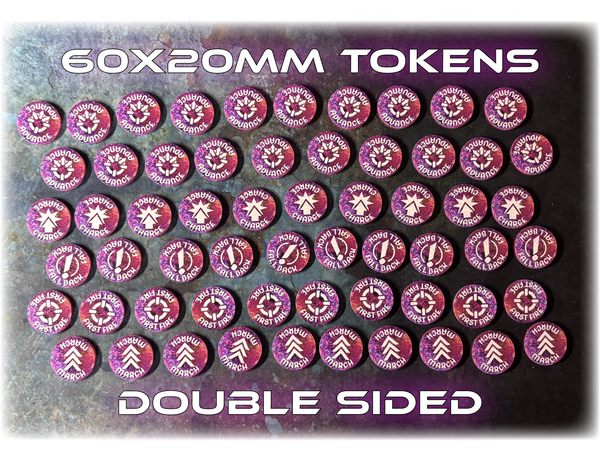Epic Legions - Order and Retreat Tokens - Full Colour & Dual Sided