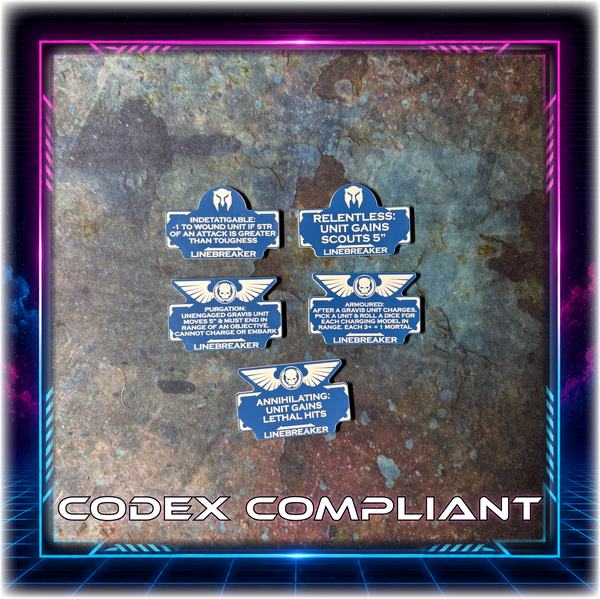 Battle Brothers - Linebreaker Detachment - 11th ed Grimdark Token Set