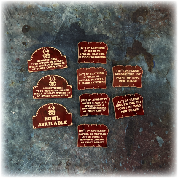 Lords of Bloodshed - Scourge of Life Upgrade Tokens - AoS 4th Edition