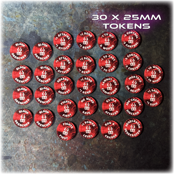 Lords of Bloodshed – Fantasy Effect Battle Tokens - AoS 4th edition