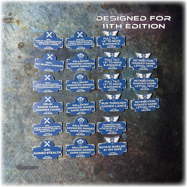 Loyalist Knights - Valour - 11th Edition Token Set