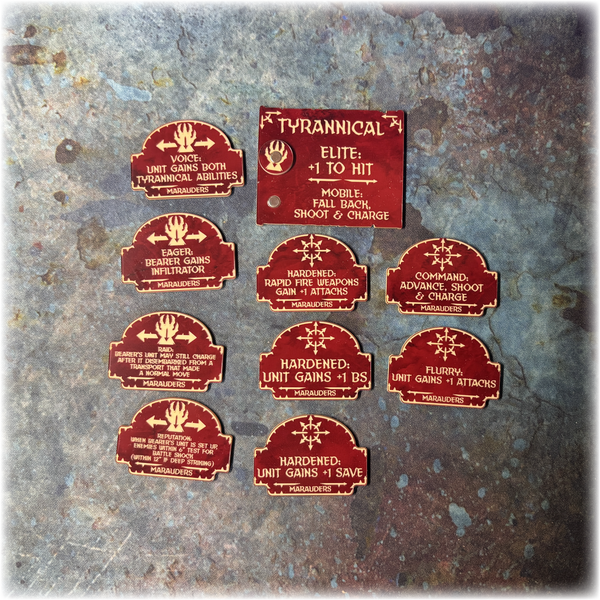 Chaotic Battle Brothers - Marauders - 10th Edition Token Set
