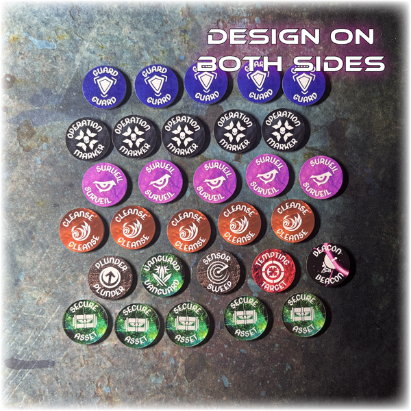 11th Edition - Mission Tokens - Full Colour & Dual Sided