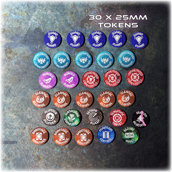 11th Edition - Mission Tokens - Full Colour & Dual Sided