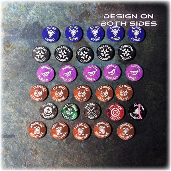 11th Edition - Mission Tokens - Full Colour & Dual Sided
