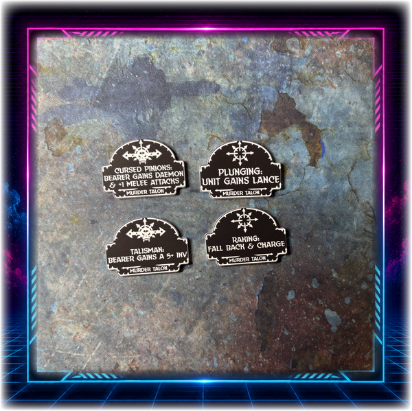 Chaotic Battle Brothers - Murder Talon Detachment - 11th ed Grimdark Token Set