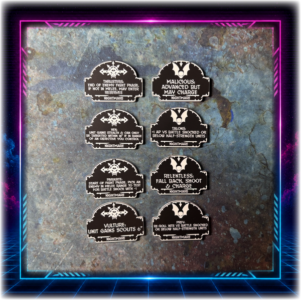 Chaotic Battle Brothers - Nightmare Detachment - 11th ed Grimdark Token Set