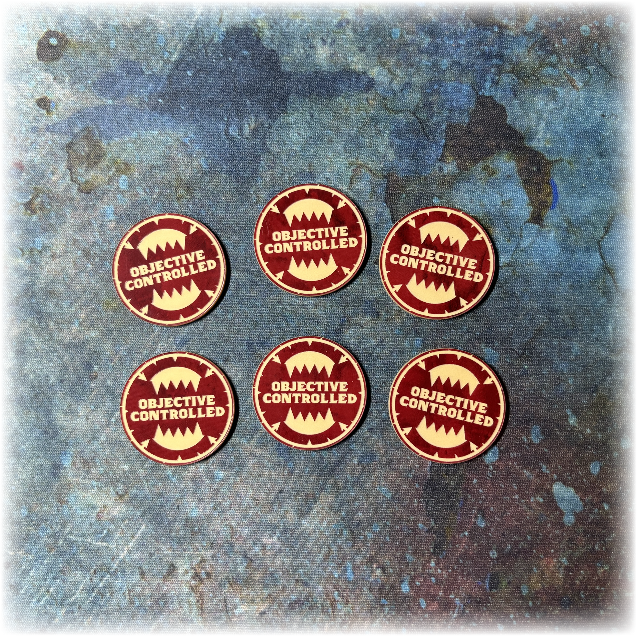 World Devourers - Objective Controlled - Acrylic Tokens 10th Edition 40k (Pack of 6)