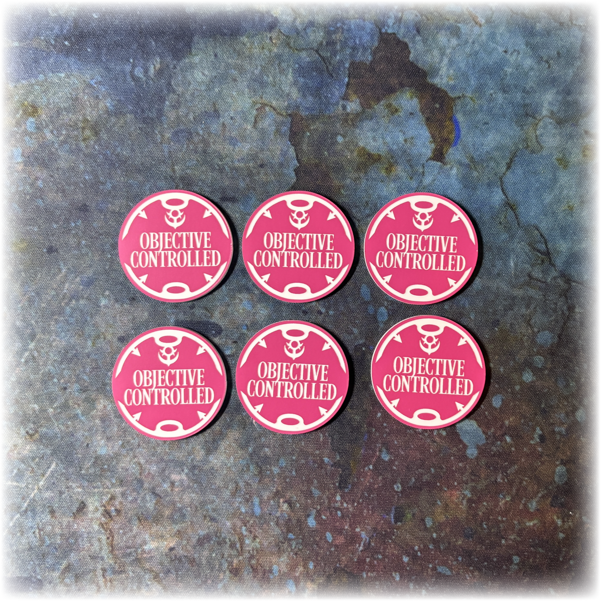 Emperor's Chosen - Objective Secured - Acrylic Tokens 10th Edition 40k (Pack of 6)
