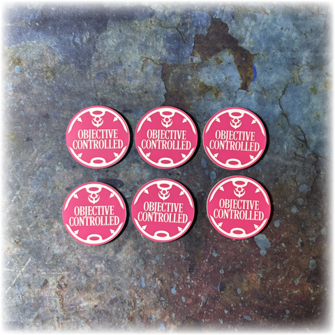 Emperor's Chosen - Objective Secured - Acrylic Tokens 10th Edition 40k (Pack of 6)