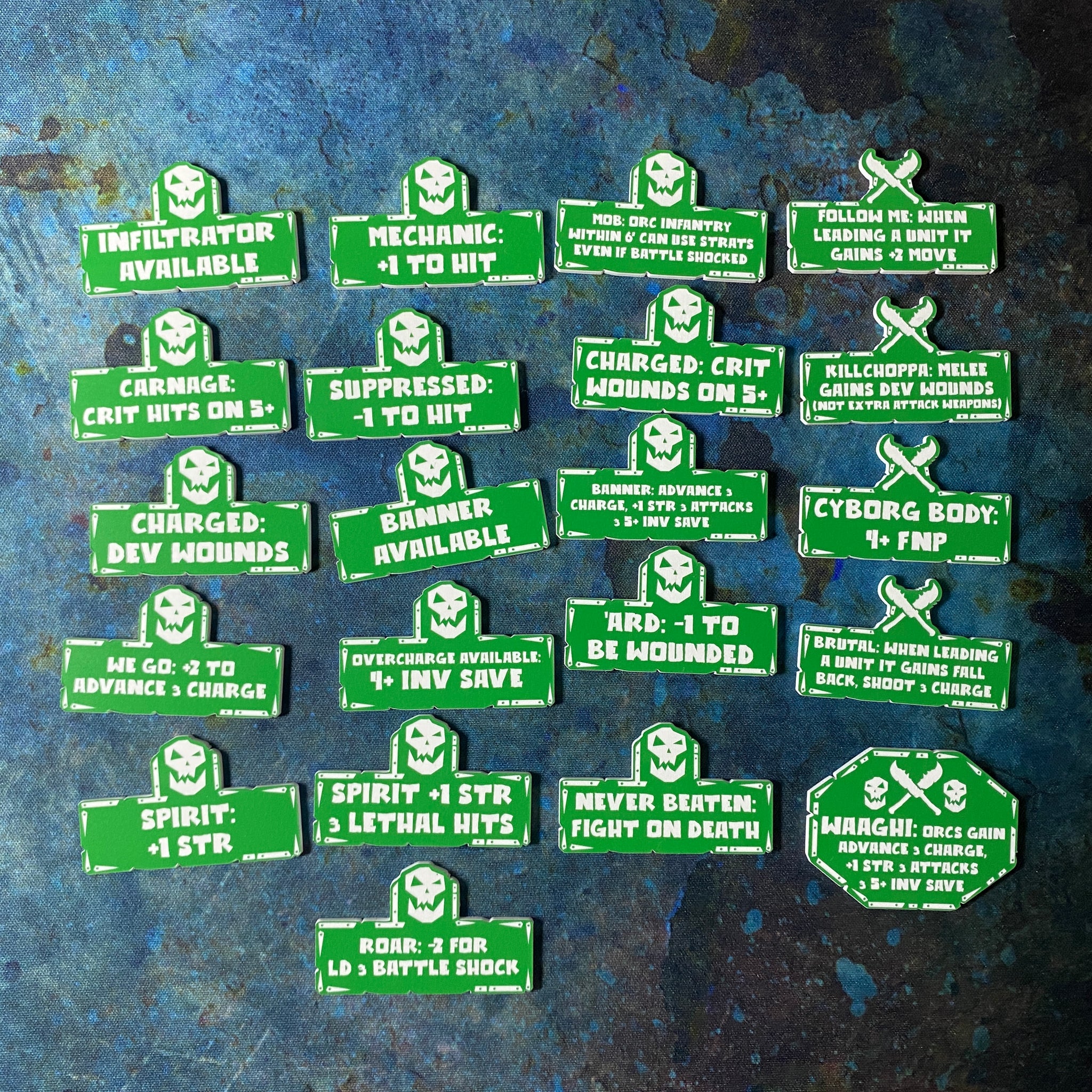 Space Orcs 10th Edition 40k Token Set