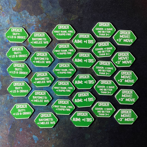 Armies of Mankind - Order Tokens - 10th Edition 40k Token Set