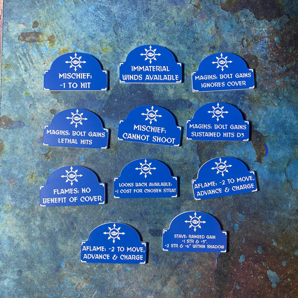 Chaotic Daemons 10th Edition 40k Token Set