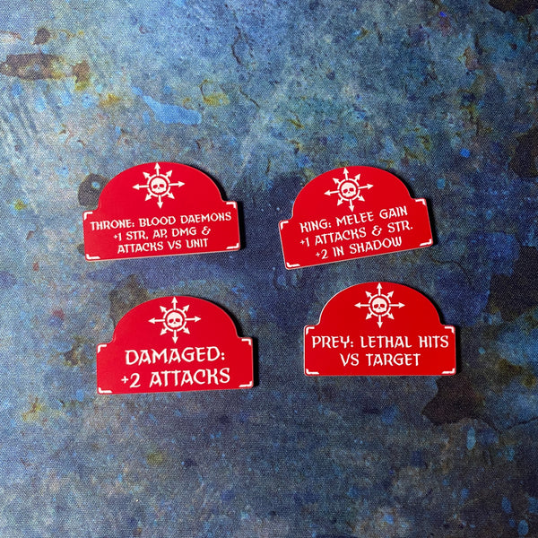Chaotic Daemons 10th Edition 40k Token Set