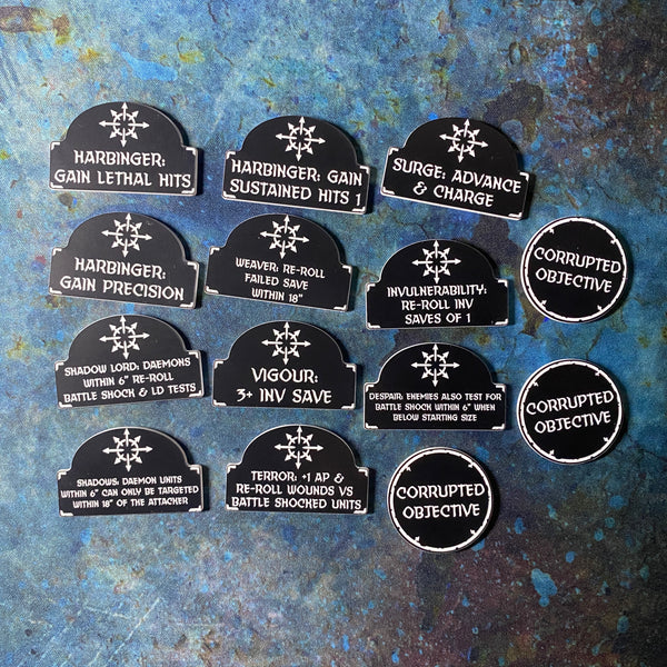 Chaotic Daemons 10th Edition 40k Token Set