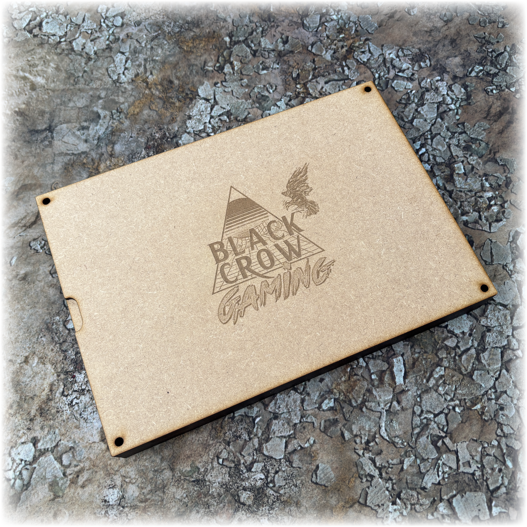 Black Crow WarVault Modular Dice Tray & Storage Box – Magnetized MDF Organizer