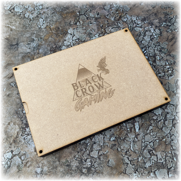 Black Crow WarVault Modular Dice Tray & Storage Box – Magnetized MDF Organizer