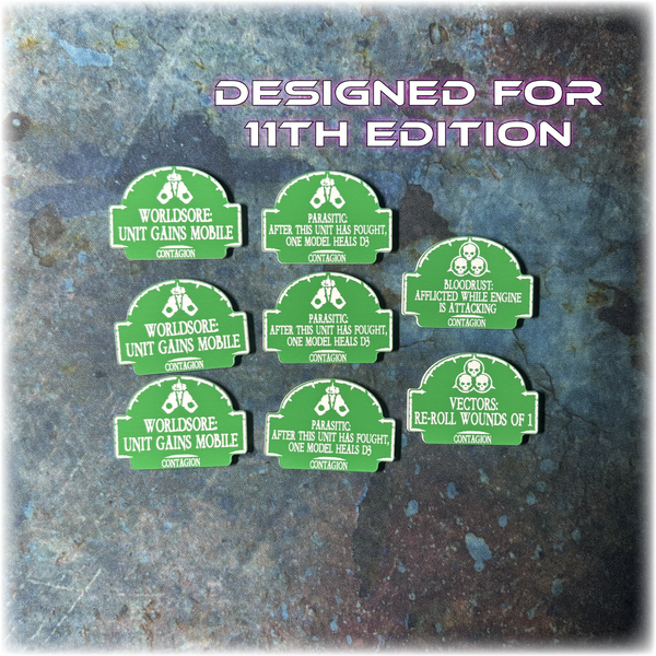 Plague Guard - Contagion Detachment - 11th Edition Token Set