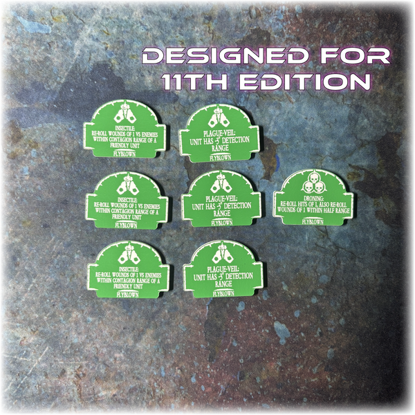 Plague Guard - Flyblown Detachment - 11th Edition Token Set