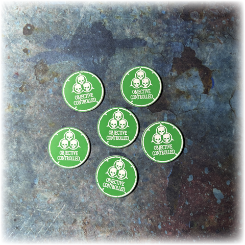 Plague Guard - Objective Controlled - Acrylic Tokens 10th Edition 40k (Pack of 6)