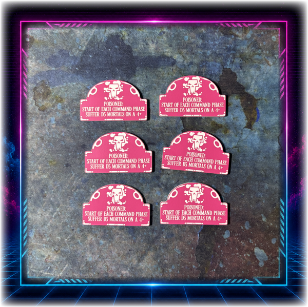 Emperor's Chosen - Poisoned - Acrylic Tokens 10th Edition (Pack of 6)