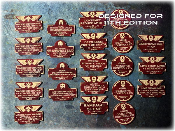 Bloody Angels - Rage - 11th Edition Token Set