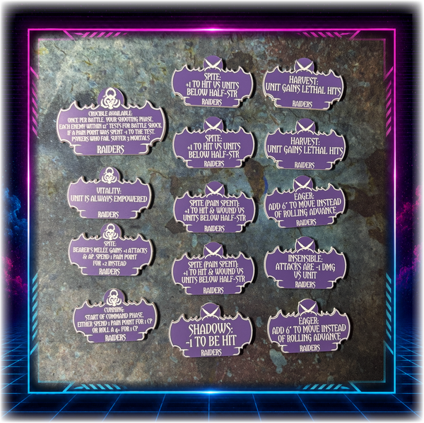 Shadowspace Raiders - Raiders Detachment - Grimdark Token Set