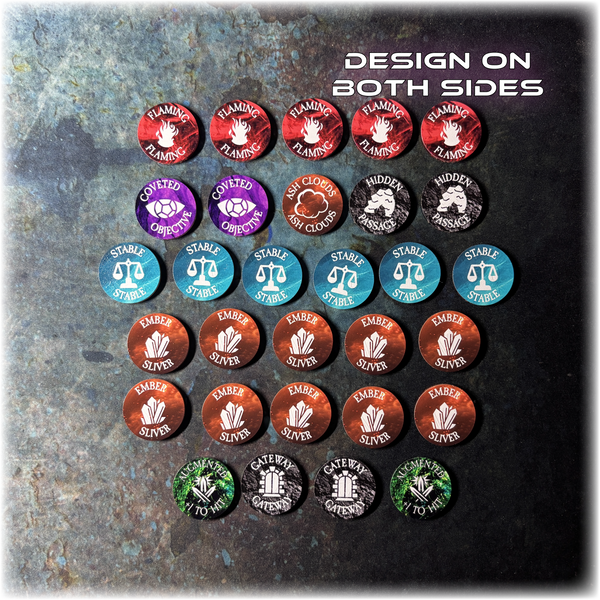 GHB Season of Fire - Battleplan Tokens - Full Colour & Dual Sided