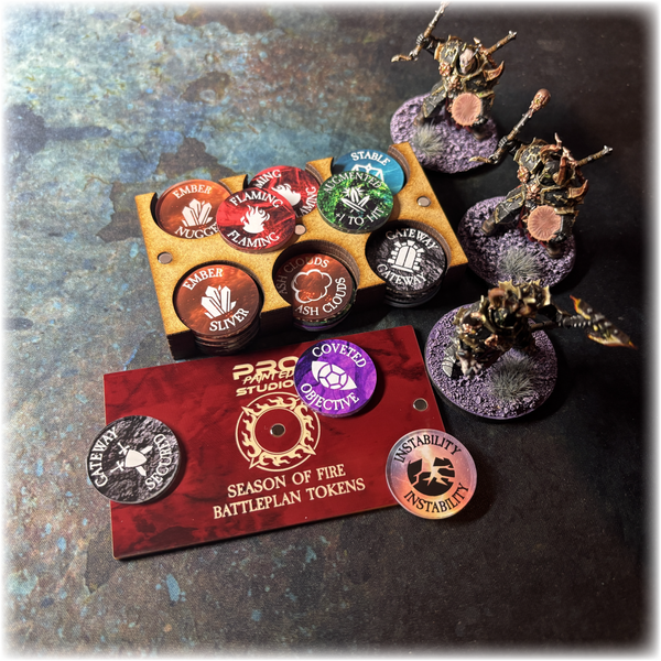 GHB Season of Fire - Battleplan Tokens - Full Colour & Dual Sided